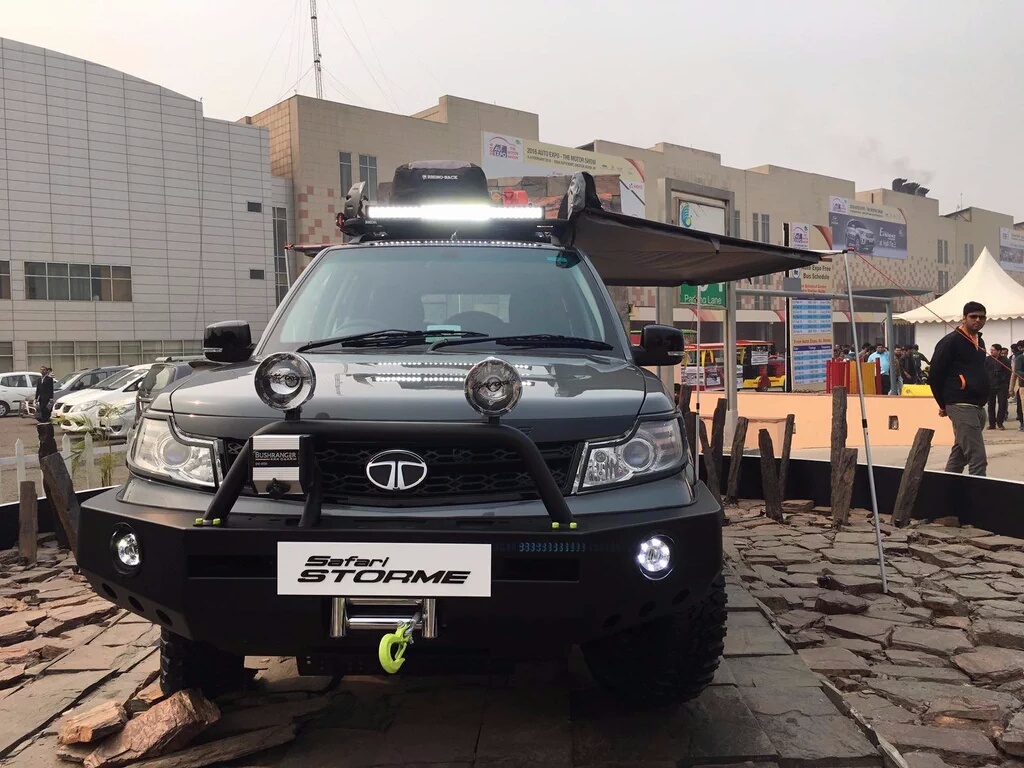 Auto Expo 2016 Tata Safari Storme Tuff Looks Ready To Take