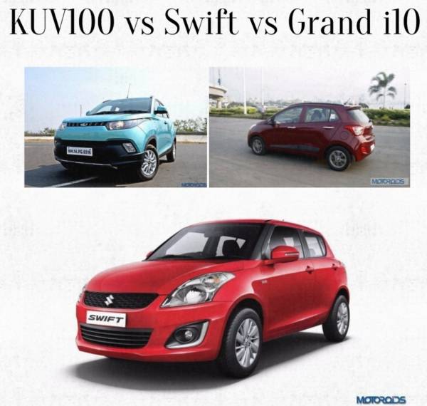 kuv vs swift vs grand icomparison