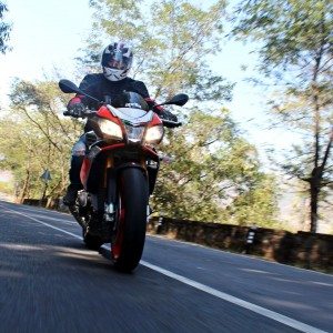 Aprilia Tuono V  Factory Review Action Shots