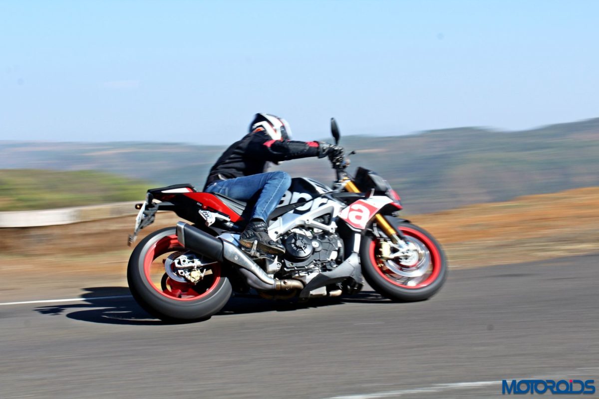 Aprilia Tuono V  Factory Review Action Shots