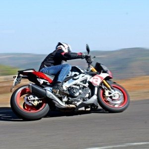 Aprilia Tuono V  Factory Review Action Shots