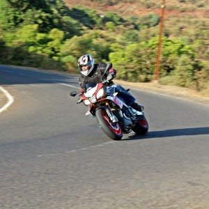 Aprilia Tuono V  Factory Review Action Shots