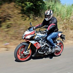 Aprilia Tuono V  Factory Review Action Shots