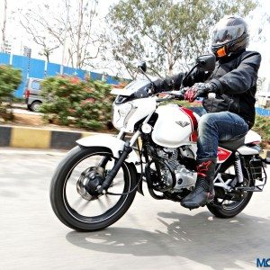 Bajaj V Review Action Shots