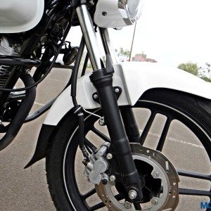 Bajaj V Review Details Front Wheel Suspension Brake