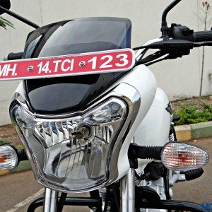 Bajaj V Review Details Headlight