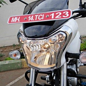 Bajaj V Review Details Headlight