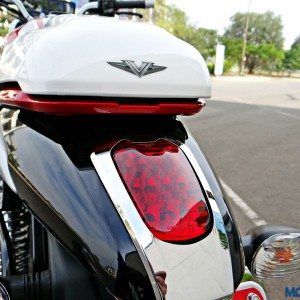 Bajaj V Review Details Rear Cowl