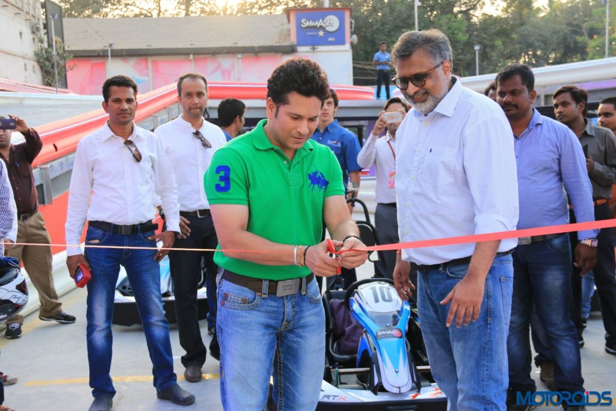 Cricketing Legend Sachin Tendulkar inaugurates the all new Championship Karting in Mumbai Sky Karting