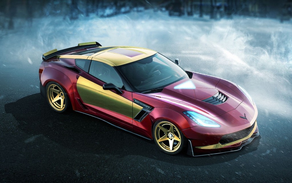 Iron Man Chevrolet Corvette Z06 Superhero