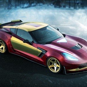 Iron Man Chevrolet Corvette Z Superhero