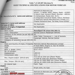 Mahindra NuvoSport Engine Details