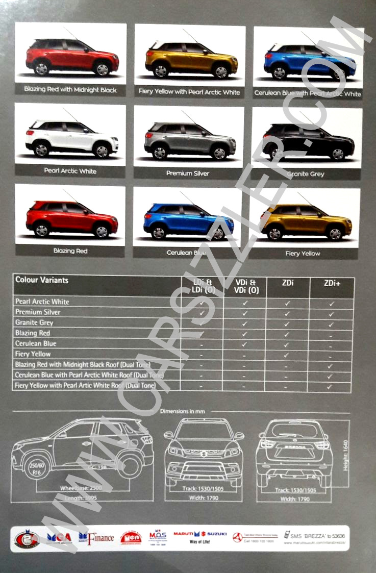 Maruti Suzuki Vitara Brezza brochure spy image (1)