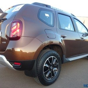 New  Renault Duster rear three quarters