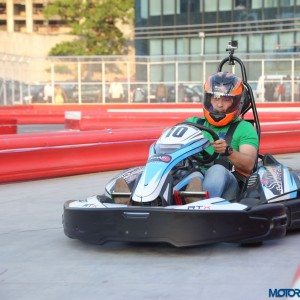 Sachin Tendulkar experiencing the all new Sky Karting at Smaaash Lower Parel