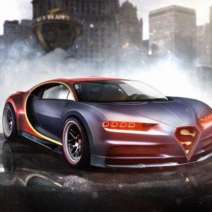 Superman Bugatti Chiron Superhero