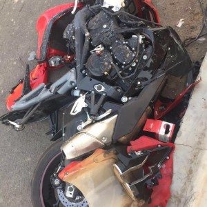 Triumph Daytona  Crash