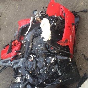 Triumph Daytona  Crash