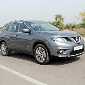 new  Nissan X Trail Hybrid India grey front