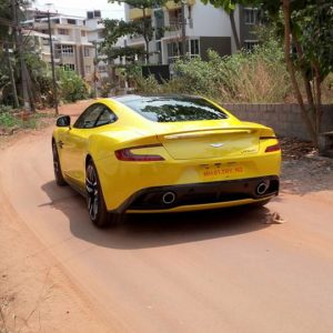 Aston Martin vanquish Sunburst Yellow