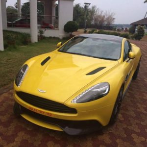 Aston Martin vanquish Sunburst Yellow