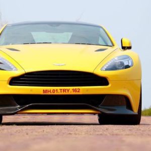 Aston Martin vanquish Sunburst Yellow