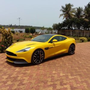 Aston Martin vanquish Sunburst Yellow