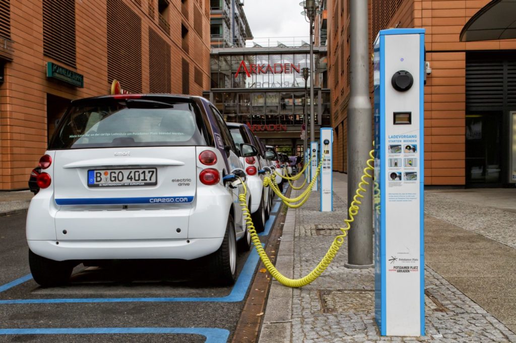 Electric car charging station