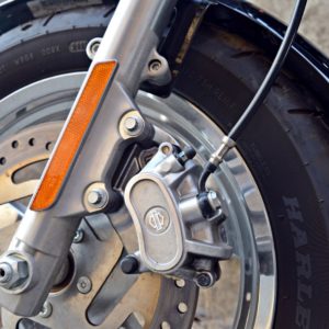 Harley Davidson  Custom Review Details Front Wheel Brake