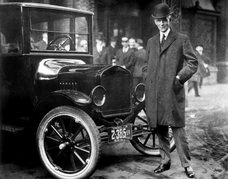 Henry Ford with 1921 Model T