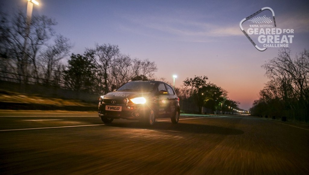 Tata Tiago endurance run at the high-speed circuit, VRDE