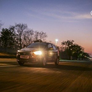 Tata Tiago endurance run at the high speed circuit VRDE