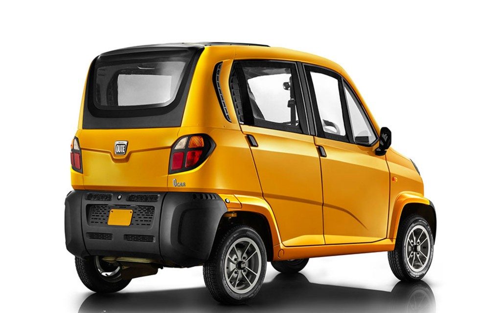 bajaj qute rear three quarters