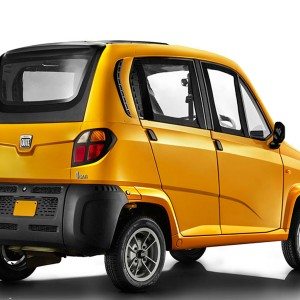 bajaj qute rear three quarters