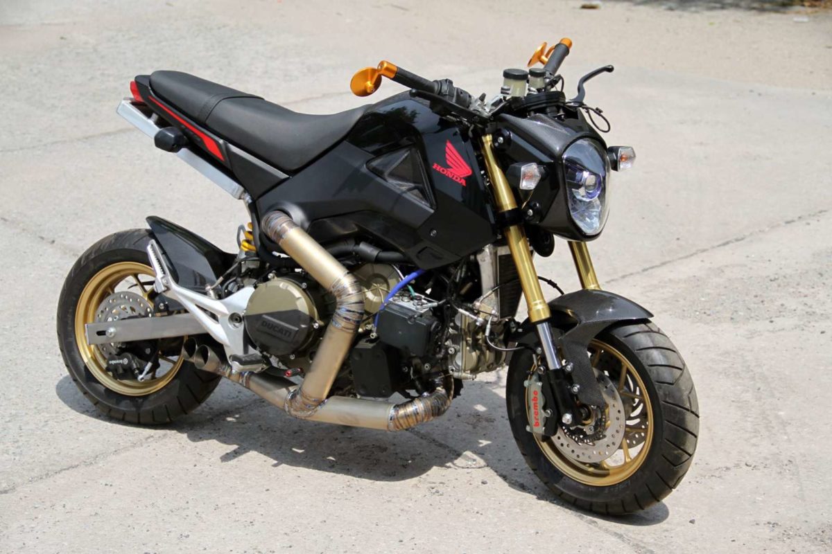 Honda Grom with a Ducati Panigale R engine