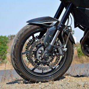 Kawasaki Versys  Review Details Front Wheel Brake Suspension
