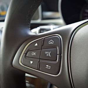 Mercedes Benz GLC d steering controls