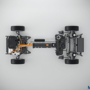 Volvo CMA with  cylinder powertrain Top view