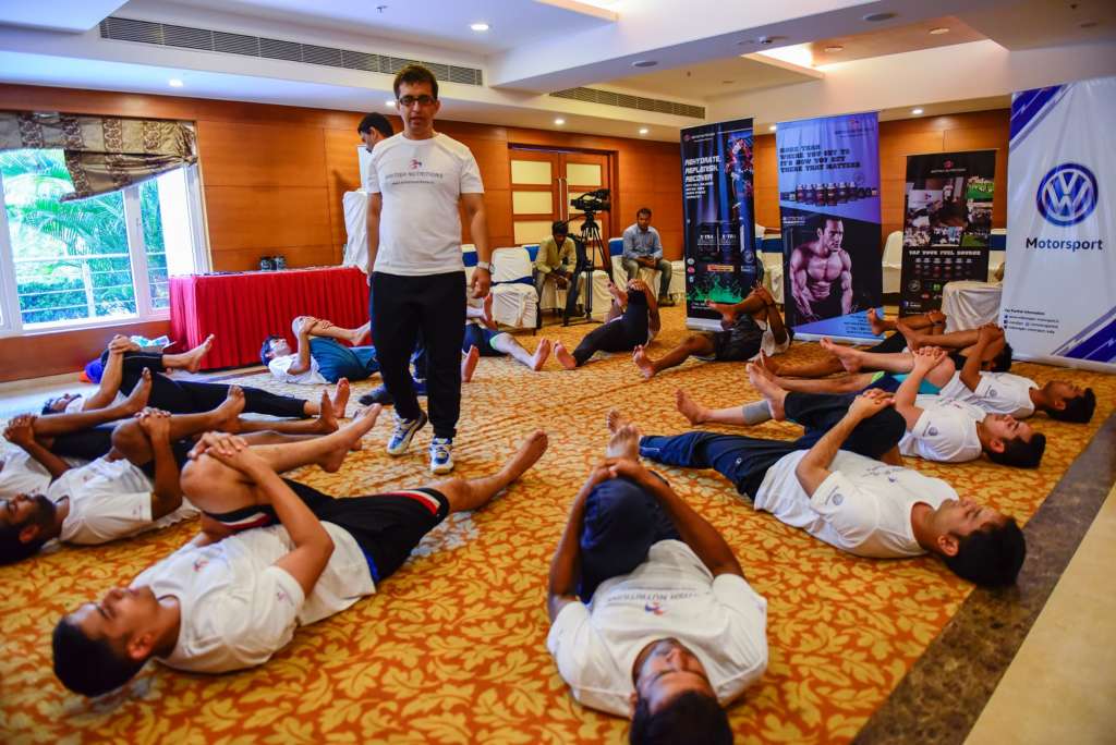 Fitness expert from British Nutrition overlooking the fitness sessions