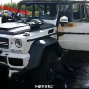 Mansory tuned Mercedes Benz G XAMG catches fire