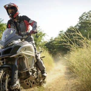 Casey Stoner rides a Multistrada  Enduro
