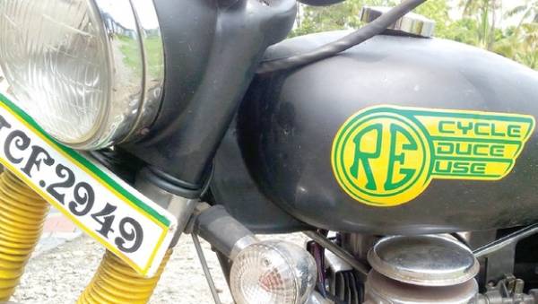Cooking oil powered Royal Enfield
