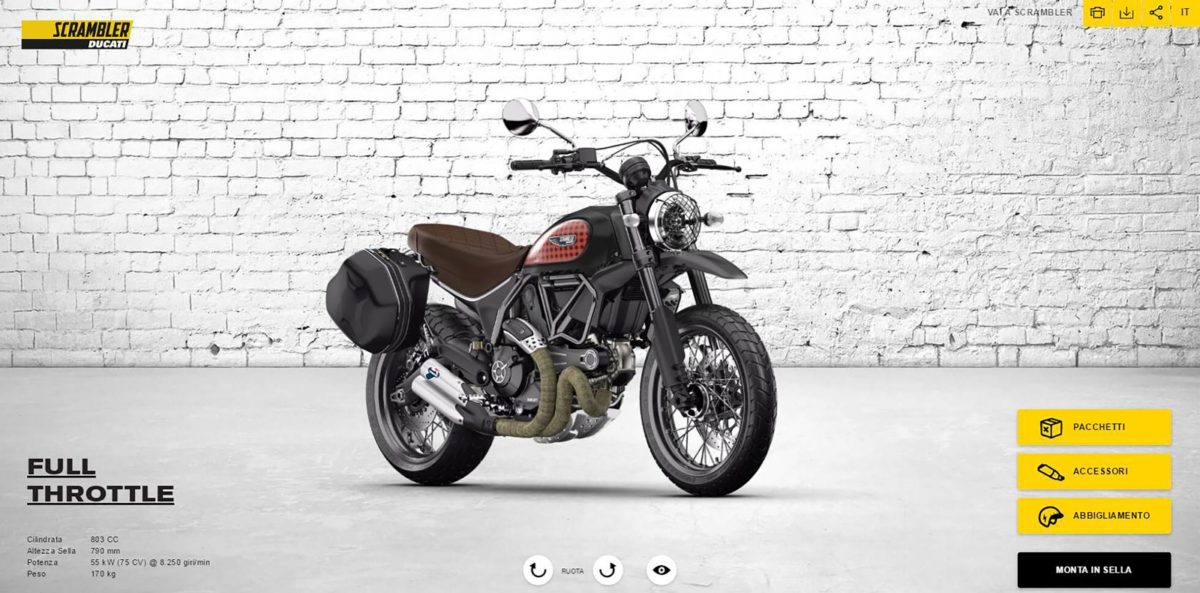 DUCATI SCRAMBLER CONFIGURATOR