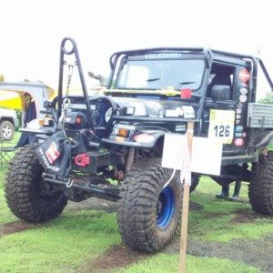 Modified Mahindra Thar with  bhp V engine