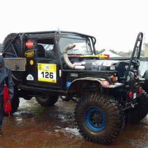 Modified Mahindra Thar with  bhp V engine