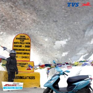 Ride to Khardung La On my TVS Scooty Zest – Anam Hashim