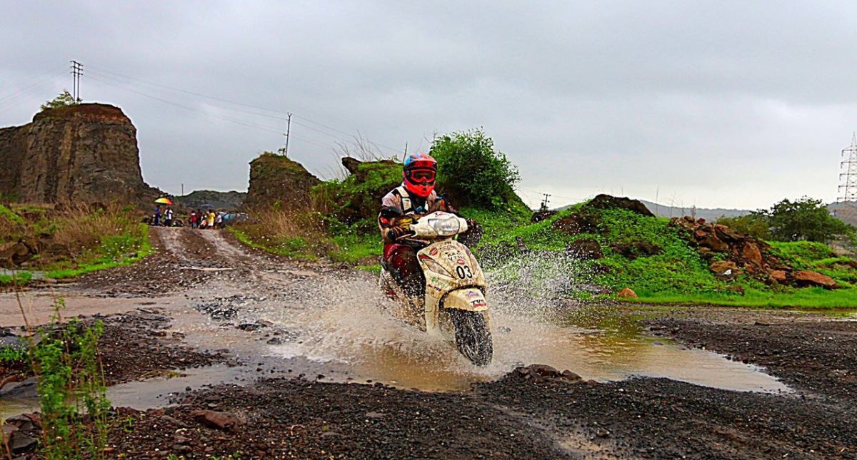 TVS Racing Rider Syed Asif Ali aces Gulf Monsoon Scooter Rally