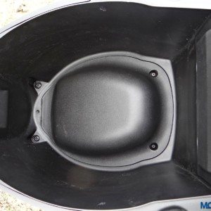Aprilia SR  Review Details Under Seat Storage