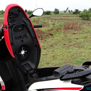 Aprilia SR  Review Details Under Seat Storage