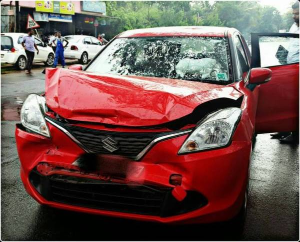 Maruti Baleno Volkswagen Jetta Crash